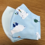 大人用夏マスク(2枚セット)水色