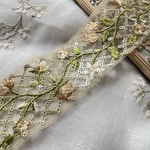 インド刺繍リボン　花　インド刺繍　スパンコール　刺繍リボン　リボン　りぼん　※普通郵便はお届けに1週間近くかかります。お急ぎの方は必ずクロネコヤマトをお選びください