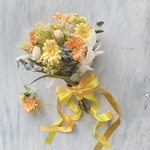 yuki8023さまの専用ページです happycolorウェディングブーケ&ブートニアSET✨可憐なガーベラお花たっぷりbouquet💐