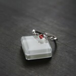 レッドサファイア　ダイヤレースリング　SILVER925