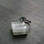 ミスティックトパーズ　CZフラワーフレームリング　SILVER925
