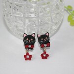 【blueskycat3様専用です】黒猫ちゃんのピアス