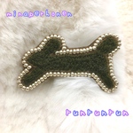 ミナペルホネン ビーズ ブローチ runrunrun minaperhonen 刺繍 うさぎ
