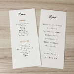 結婚式 メニュー表 ドリンクメニュー(15部～)