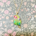華奢でキラキラ☆ネックレス コザクラインコ