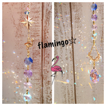 フラミンゴtiara✴︎限定カラー・オーロラ ロザリン✴︎スワロフスキー サンキャッチャー