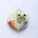 【After The Rain】刺繍ブローチ 38mm