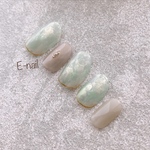 爽やかグリーンの水彩nuance 𓂃𓈒𓏸  ネイルチップ   ニュアンス　緑　夏ネイル　シンプル　大人可愛い　ネイル