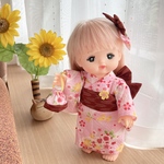メルちゃんの浴衣セット*ちょうちょ(ピンク)