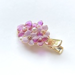 紫の紫陽花のヘアクリップ　《初夏》