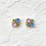 手鞠花(てまりばな) 紫陽花 スワロフスキー ビジュー ピアス イヤリング