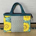 花ゴザバッグ　セカンドバッグとゴザ枕