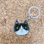 猫　アンブレラマーカー　ボトルマーカー　ペットボトル　傘　目印　ネコ　ねこ　キーホルダー　チャーム　アクセサリー　ピアス　イヤリング　かわいい　ハチワレ