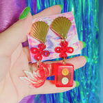 🀄️❤️赤い金魚と麻雀牌❤️🀄️