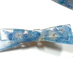 紫陽花のキラキラリボンヘアクリップ
