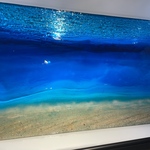 richoramama様専用　　アートパネモルジブの海 ハウリーフ壁掛けパネル　80×50