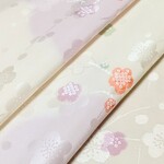 正絹 長襦袢地 はぎれ【花模様】オフホワイト ５０cm