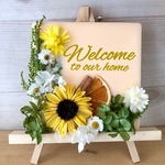 ひまわりの思い出【香りが選べる】名入れキャンドルプレート✳︎世界で１つの名入れギフト