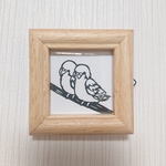 切り絵【セキセイインコ】