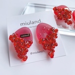 m.jelly レッド【ピアス or イヤリング】