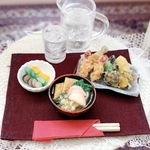 ミニチュア　フェイクフード  きつねうどん　天ぷら　セット