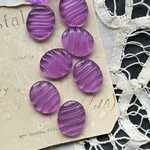 【4粒】19×16mm/クリアパープル/ドロップカボション
