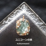 セラフィナイトペンダント（ワイヤージュエリー☆ワイヤーアクセサリー☆ワイヤーラッピング天然石ネックレス☆KuthumistyleⓇ☆クツミスタイル☆only minne ）
