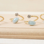  アクアマリン：ピンキー・ファランジリング Aquamarine：ring