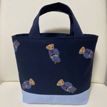 トートバッグ　ポロベア　くまちゃん　ネイビー　