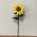 ちりめん細工:季節の花(ひまわり)1本