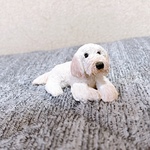 ミニチュア　犬　ラブラドゥードル　置物　フィギュア　#minne_new
