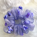 💙紫陽花のシュシュ(青)