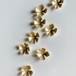 【4pcs matgold #52-16】マットフラワーパーツ