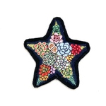 星型多肉寄せ刺繍ブローチ(チャーム変更可)