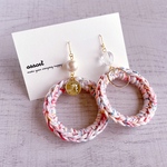 【ラズベリー】- マーブルリング - pierce & earring