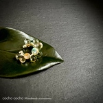 Annabel drops+ Green yellow〈イヤーカフ〉緑色 アナベルアジサイのしずく