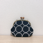☆ミナペルホネン ☆木玉がま口☆ネイビー
