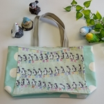 ペンギン大行進♪小トートバッグ♪リバーシブル