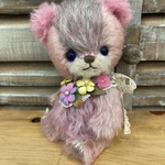 グレイッシュビンクチップドのミニシンプルベア