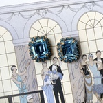 aquamarine pierce / earring