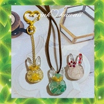 🍀うさぎさん🐰歩くパワースポット🌸オルゴナイト✴︎金運✴︎恋愛運✴︎健康運✴︎キーホルダー