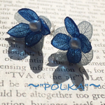押し花 プリザ 〜Blueピアス〜