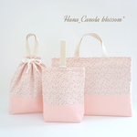 【°˖✧新作✧˖°】 『 Pastel × flower ～ベビーピンク～ 』 ＊ レッスンバック 上履き入れ 体操着袋 3点セット ＊ 入園グッズ 入学グッズ ＊ 女の子