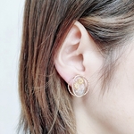 ‪ꫛꫀꪝ【clear】サークル花束ピアス/デイリーピアス/シンプル