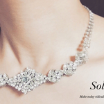 Blue crystal neckless*bridal/wedding/結婚式/ｳｪﾃﾞｨﾝｸﾞ/ﾌﾞﾗｲﾀﾞﾙ/ｽﾜﾛﾌｽｷｰﾋﾞｼﾞｭｰ