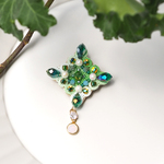 ＜ブローチ＞タティングレースブローチ★ビーズ刺繍ブローチ