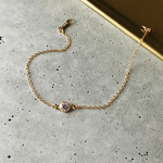 14kgf 一粒ジルコニア✴︎ダイヤ✴︎ ベゼル　ブレスレット