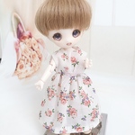 *撫子色*花柄ゆったりワンピース【ねんどろいど/オビツ11】