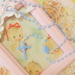 パステルブルー♡プラスチックロザリオ