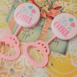 Babyshower☆ベビーラトル　ピンク２個入り